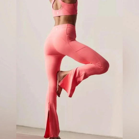 Free People Movement coral full length leggings with slits XS NWOT - Picture 6 of 6
